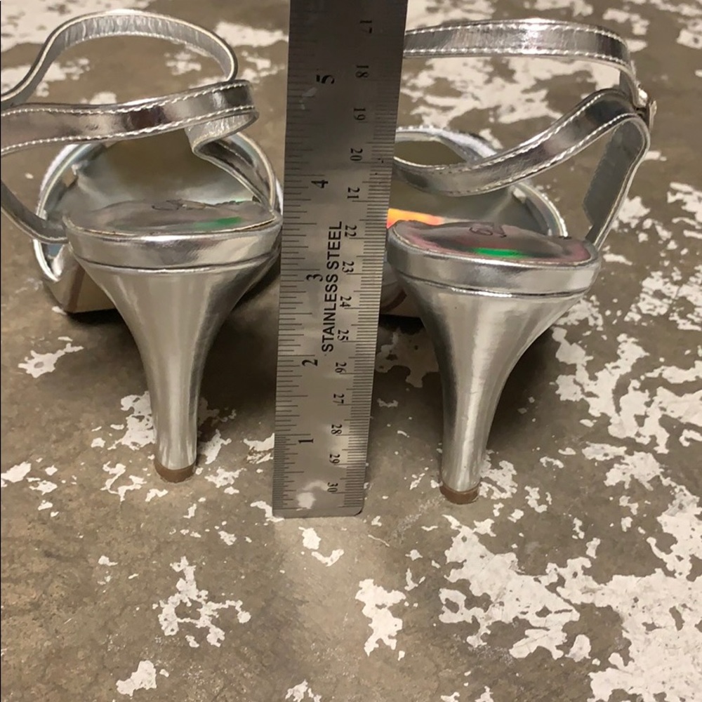 Silver/Metallic Rhinstone Heels - Picture 5 of 6